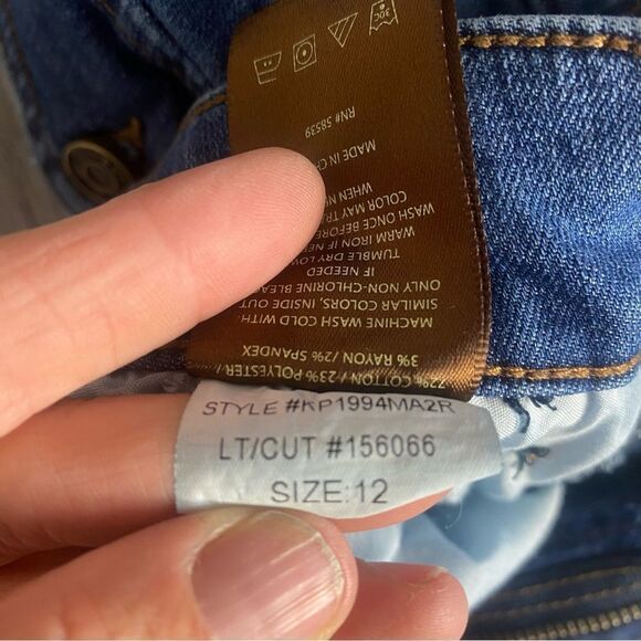 Kut from the Kloth Straight Leg Rough Hem Jeans Size 12   275 - Picture 4 of 10